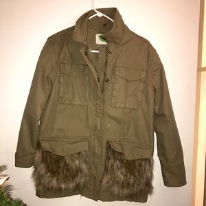 ANTHROPOLOGIE FUR POCKET JACKET